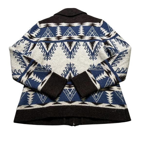 Pendleton Wool Alpaca Aztec Southwestern Zip Cardigan Sweater Brown Women’s L - Picture 9 of 12